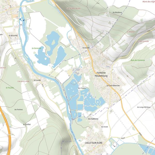 Plan cartographique de Lan d'Eau 1 de la Commune de Fontaine-Heudebourg