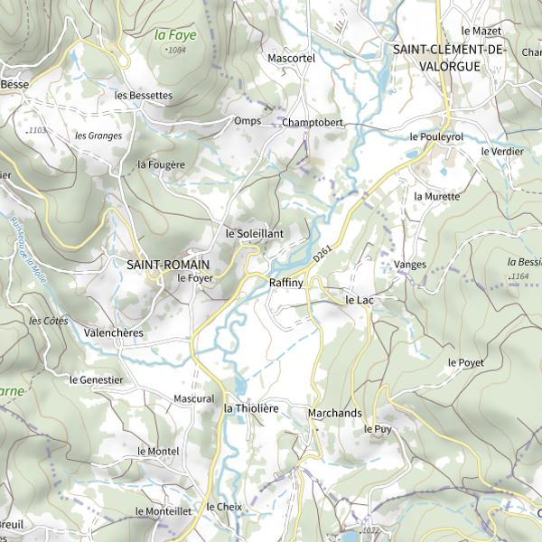 Plan cartographique de L'Ance à Raffiny