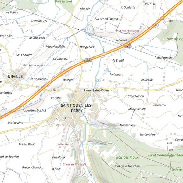 Plan cartographique de L'Anger