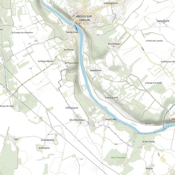 Plan cartographique de L’Anglin