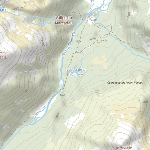 Plan cartographique de Laquet de la Pourtère