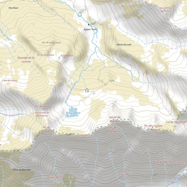 Plan cartographique de Laquet de Maucapera