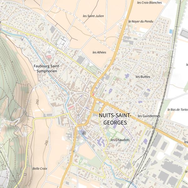 Plan cartographique de L'Arc-en-Ciel de Nuits-Saint-Georges - Nuits-Saint-Georges