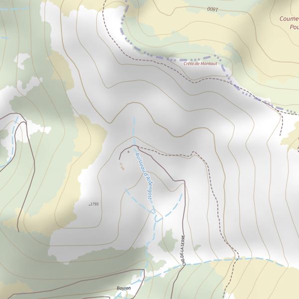 Plan cartographique de L'Ardengost