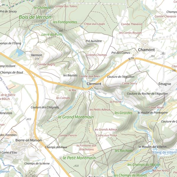 Plan cartographique de L'Argentalet