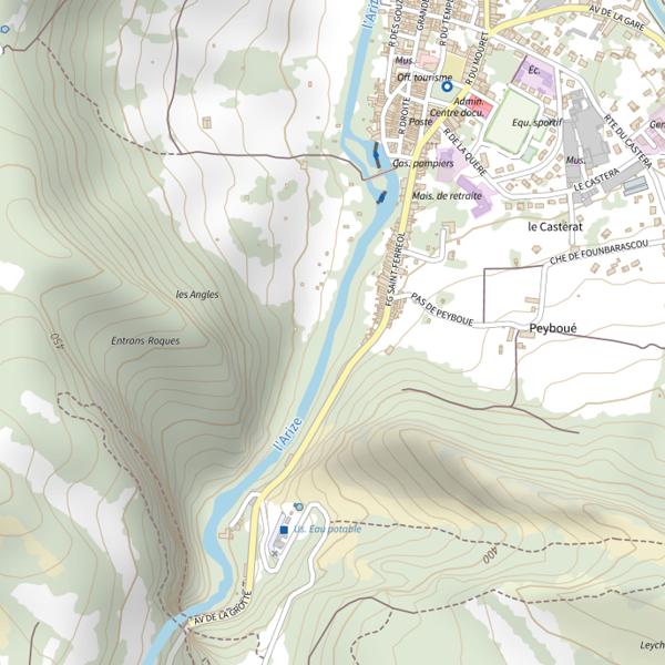 Plan cartographique de L'Arize au Mas