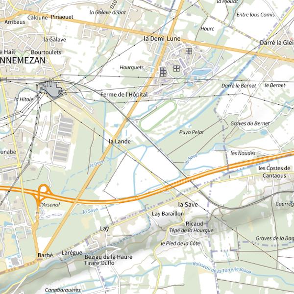 Plan cartographique de L'Arrats