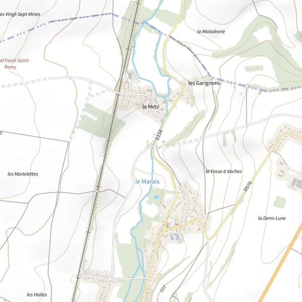 Plan cartographique de L'Arré