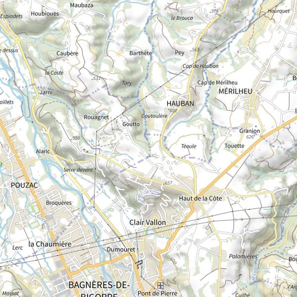 Plan cartographique de L'Arrêt-Darré