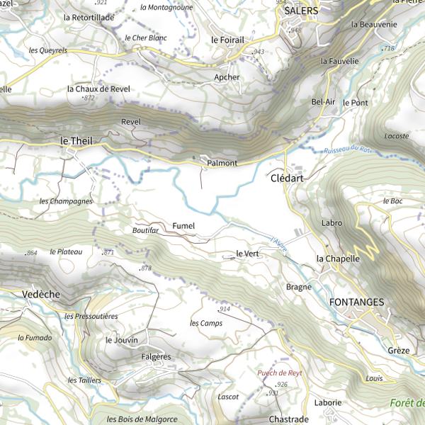 Plan cartographique de L'Aspre