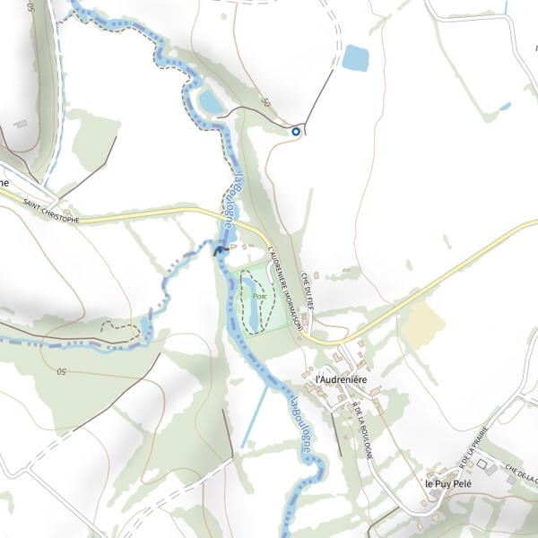 Plan cartographique de L'Audrenière, La Boulogne, Mormaison