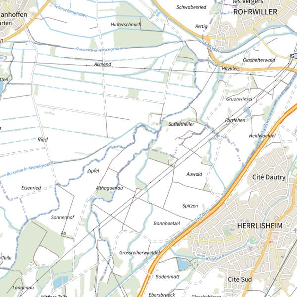 Plan cartographique de L'Augraben