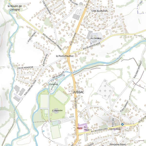 Plan cartographique de L'Authre