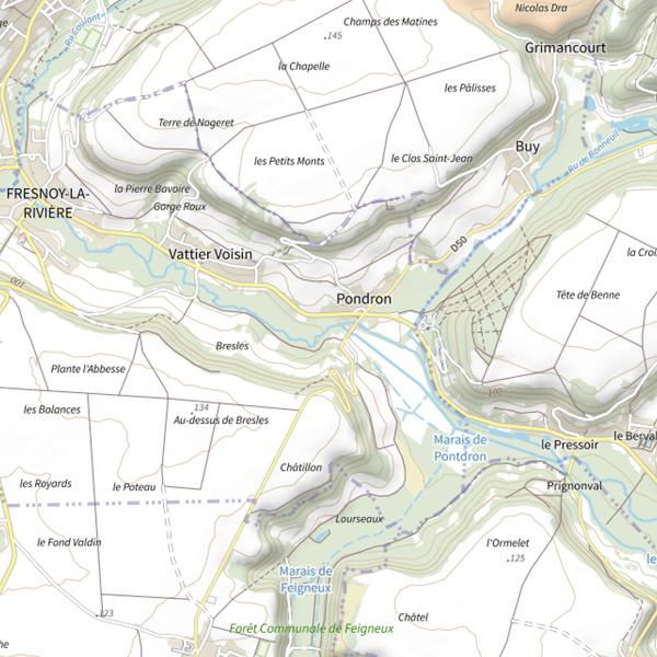Plan cartographique de L'Automne Pondron-Vattier