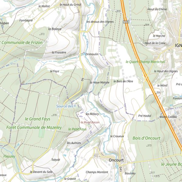 Plan cartographique de L'Aviere