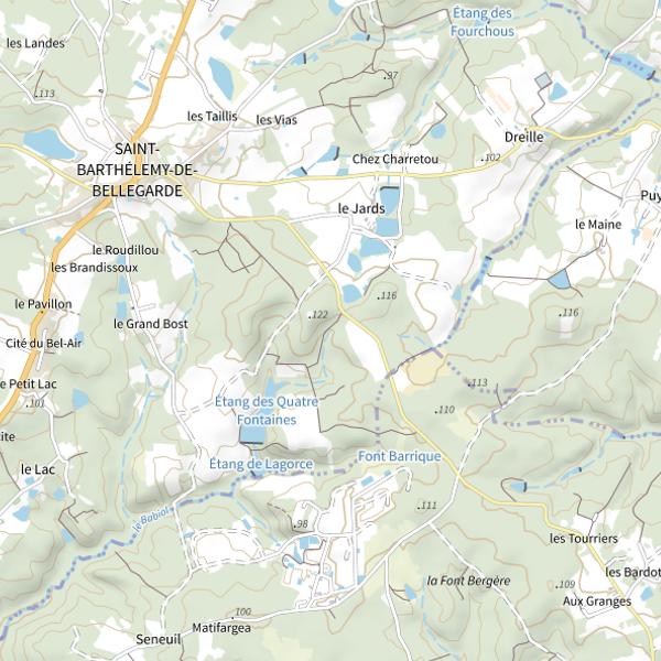 Plan cartographique de Le Babiol