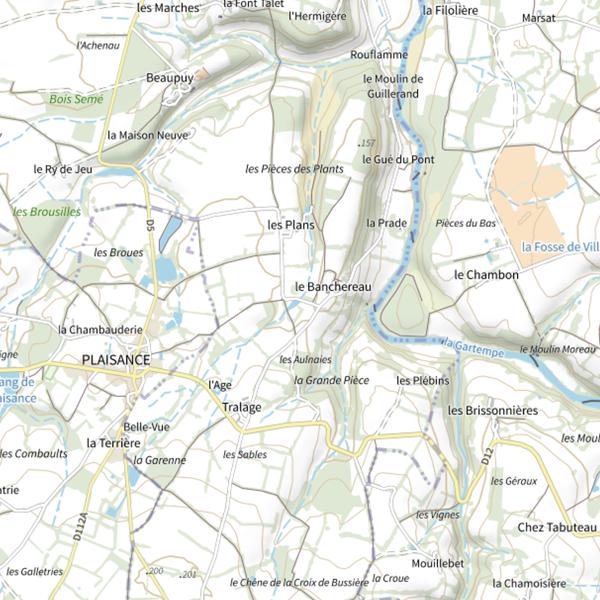 Plan cartographique de Le Banchereau