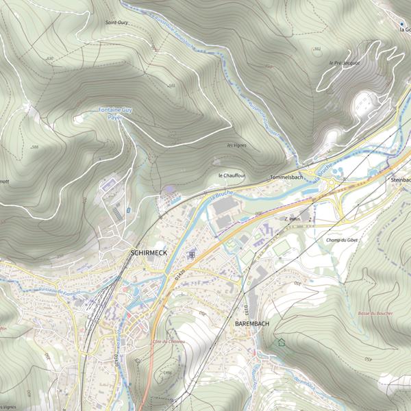 Plan cartographique de Le Barembach