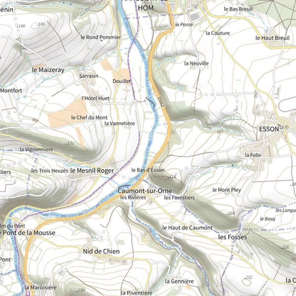 Plan cartographique de Le Bas d'Esson