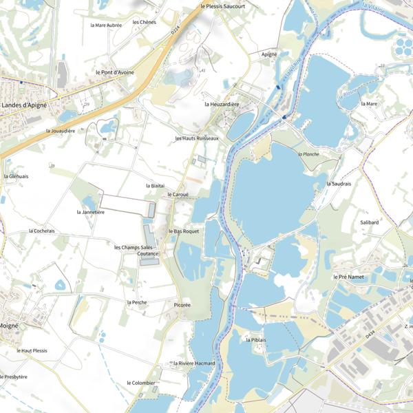 Plan cartographique de Le Bas Roquet Nord