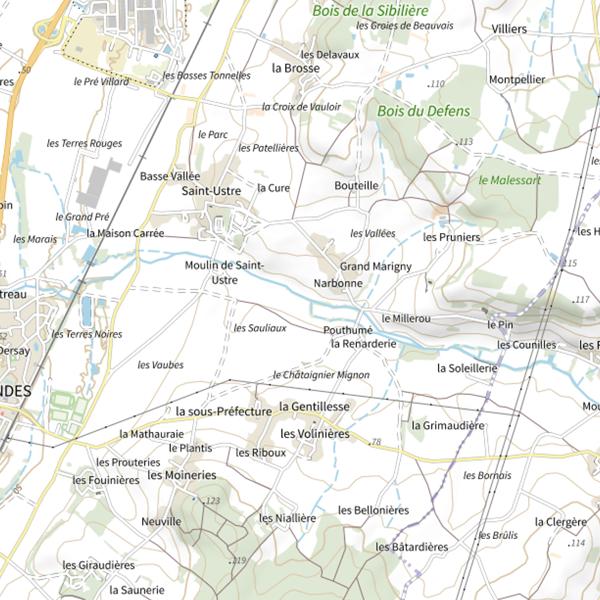 Plan cartographique de Le Batreau