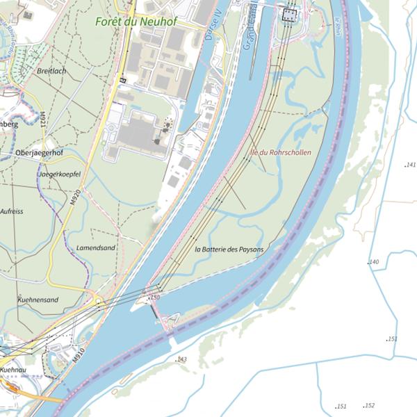 Plan cartographique de Le Bauergrundwasser