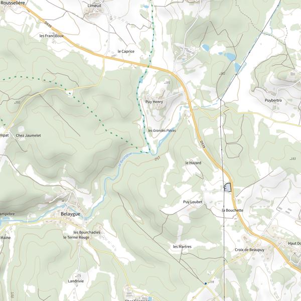 Plan cartographique de Le Belaygue