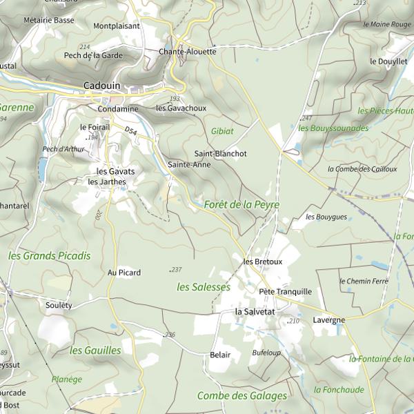 Plan cartographique de Le Bélingou