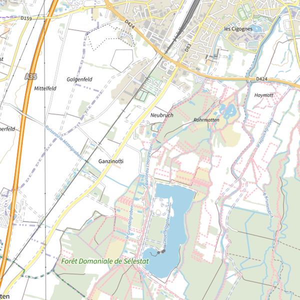 Plan cartographique de Le Biberbaechel