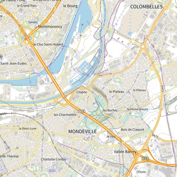 Plan cartographique de Le Biez