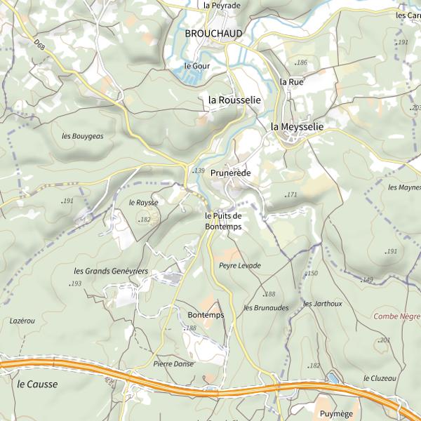 Plan cartographique de Le Blâme