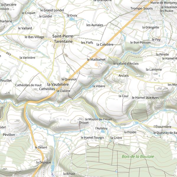 Plan cartographique de Le Blandouit