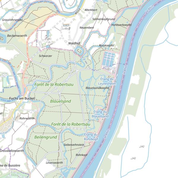 Plan cartographique de Le Bloïel's Fangwesserle