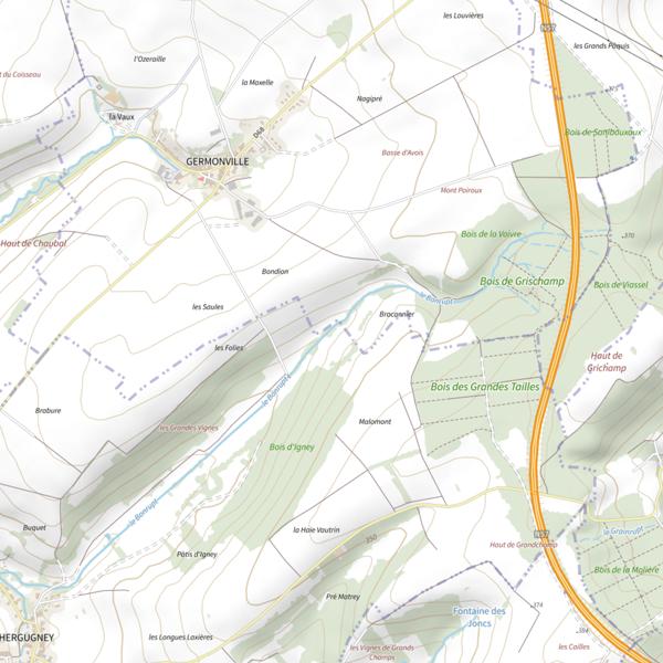 Plan cartographique de Le Bon Ru