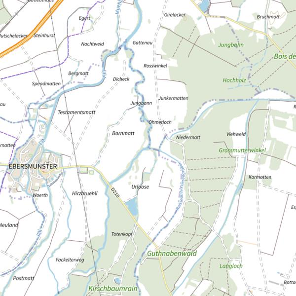 Plan cartographique de Le Bornen
