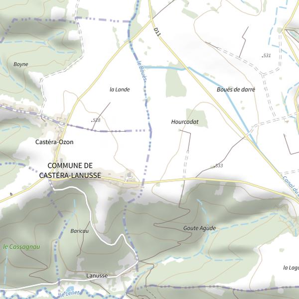 Plan cartographique de Le Bouès