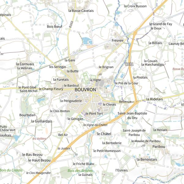 Plan cartographique de Le Bouvronnais