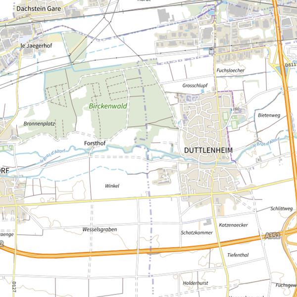 Plan cartographique de Le Bras d'Altorf