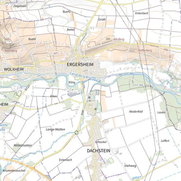 Plan cartographique de Le bras du Dachsteinerbach