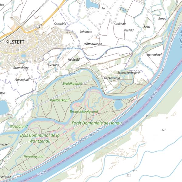 Plan cartographique de Le Breuschkopfgiessen