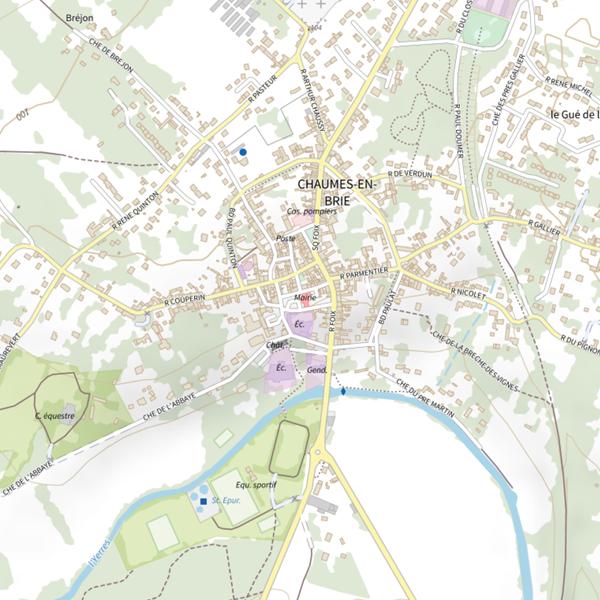 Plan cartographique de Le Brochet Calmétien