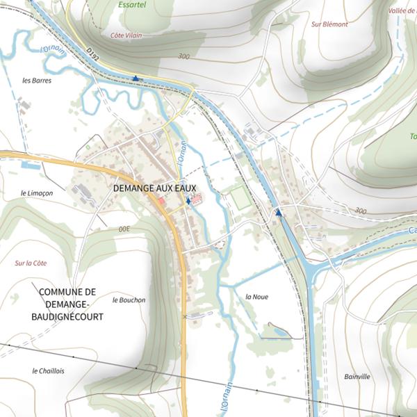 Plan cartographique de Le Brocheton
