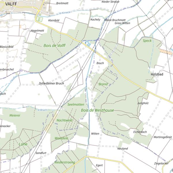 Plan cartographique de Le Bruch