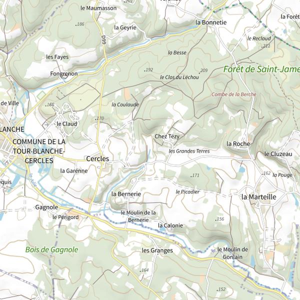 Plan cartographique de Le Buffebale