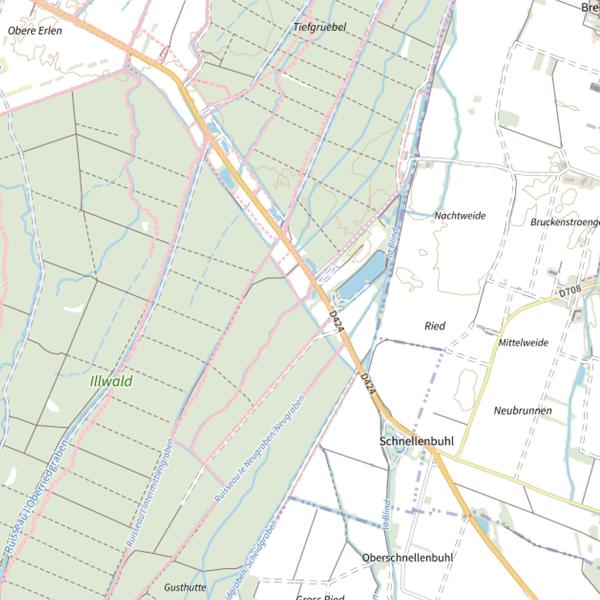 Plan cartographique de Le Buttenwasser