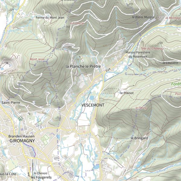 Plan cartographique de Le Canal de Dérivation