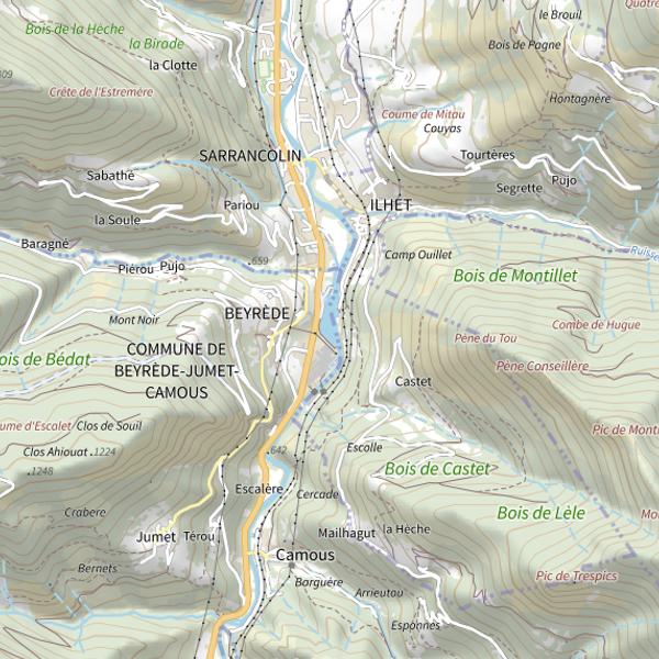 Plan cartographique de Le Canal de la Neste