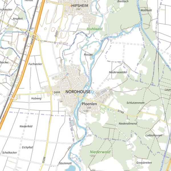 Plan cartographique de Le canal de liaison