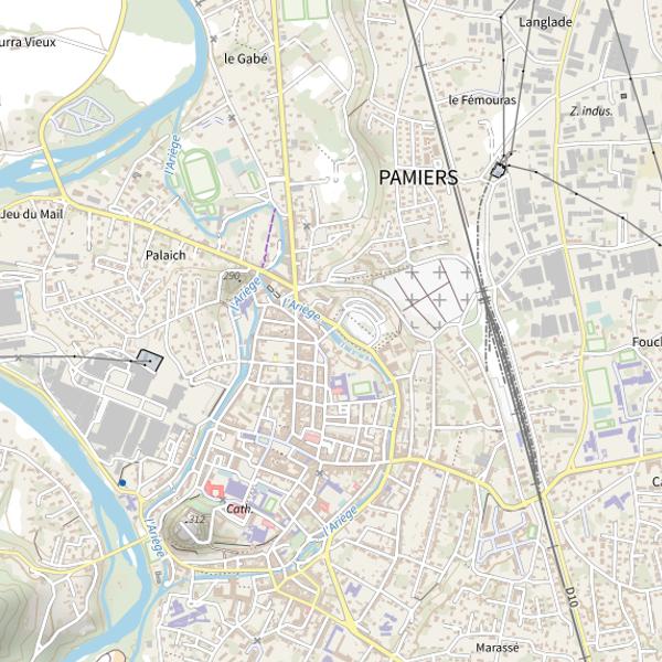 Plan cartographique de Le Canal de Miliane (branche Est)