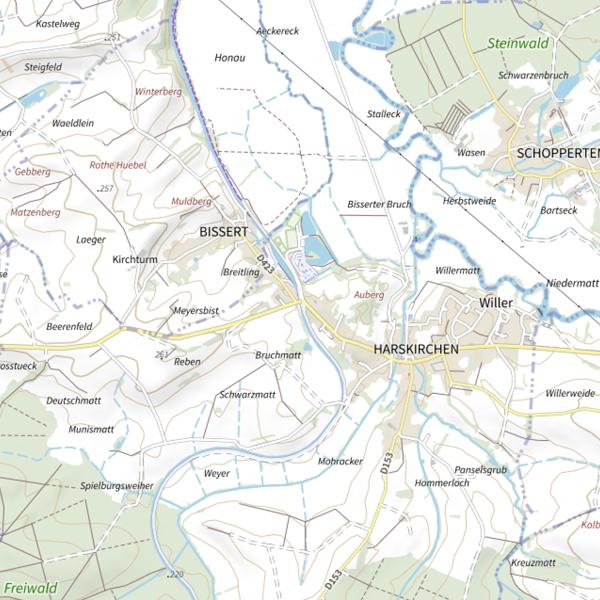 Plan cartographique de Le Canal des Houillères de la Sarre